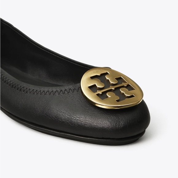 NWOT Tory Burch flats flats with gold logo - Picture 4 of 8